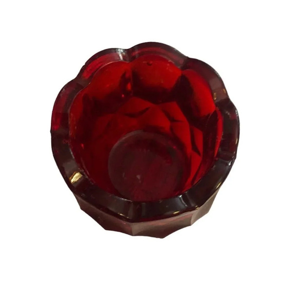 VINTAGE L.E. Smith Glass "Dominion" Flame or Amberina Toothpick/Matchstick Holde - Picture 4 of 7